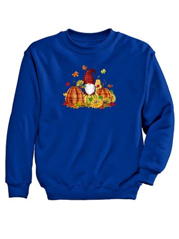 Pumpkin Gnome Graphic Sweatshirt - Image 1 of 1