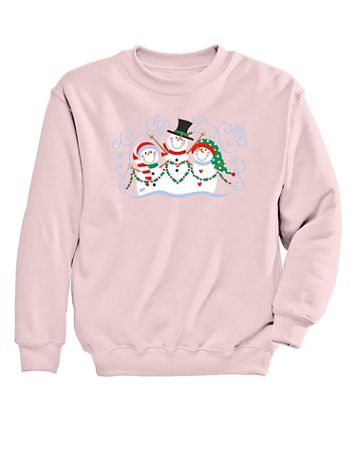 Snowman Love Graphic Sweatshirt - Image 1 of 1