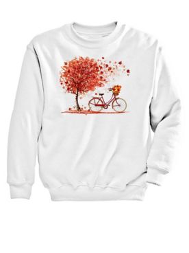 Autumn Bicycle Graphic Sweatshirt