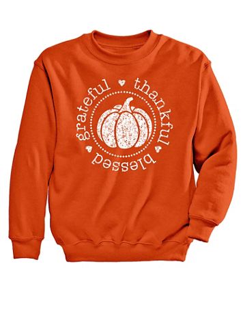 Thankful Pumpkin Graphic Sweatshirt - Image 1 of 1