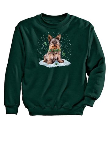 Puppy Holly Graphic Sweatshirt - Image 1 of 1