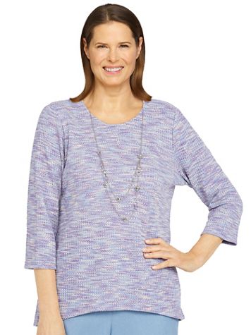 Alfred Dunner® Victoria Falls Texture Knit Top - Image 1 of 4