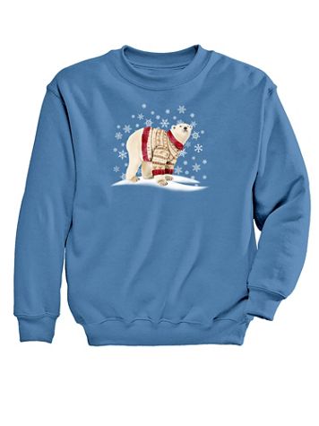 Polar Bear Winter Graphic Sweatshirt - Image 1 of 1