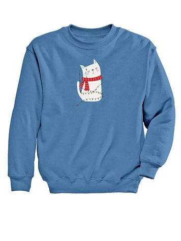 Kitty Holiday Graphic Sweatshirt - Image 1 of 1