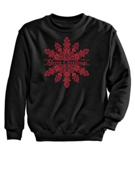 Christmas Snowflake Graphic Sweatshirt