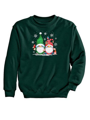 Christmas Gnomes Graphic Sweatshirt - Image 1 of 1