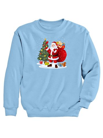 Santa Gift Graphic Sweatshirt - Image 1 of 1
