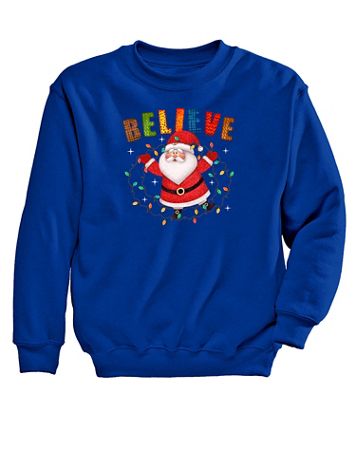 Believe Santa Graphic Sweatshirt - Image 1 of 1
