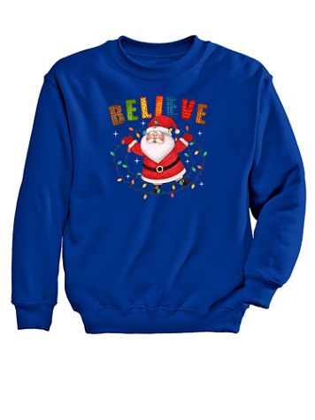 Believe Santa Graphic Sweatshirt - Image 2 of 2