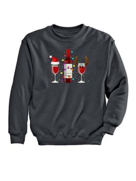 Christmas Wine Graphic Sweatshirt