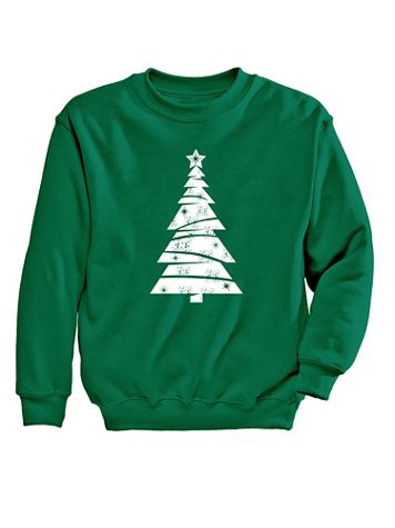 Distressed Tree Graphic Sweatshirt - Image 1 of 1
