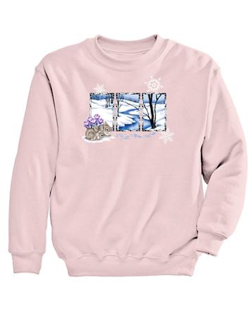 Winter Bunny Graphic Sweatshirt - Image 1 of 1