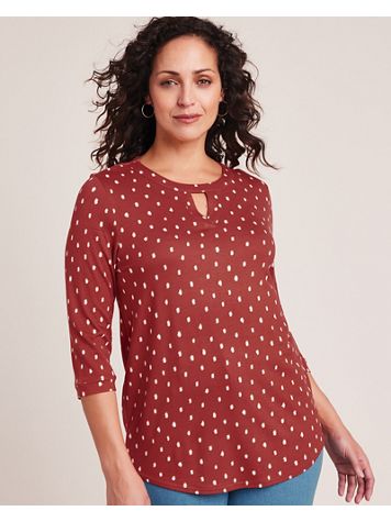 Knit Crepe Blouse - Image 1 of 11