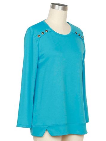 Links Shoulder Button Solid Top - Image 1 of 1