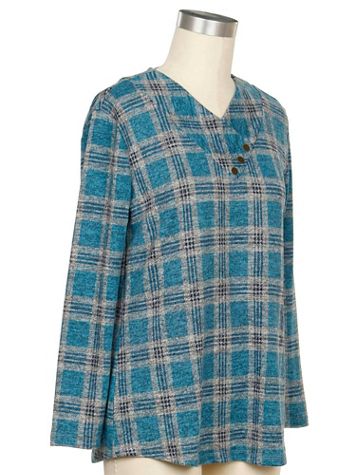 Links Novelty Plaid Print Top - Image 1 of 1