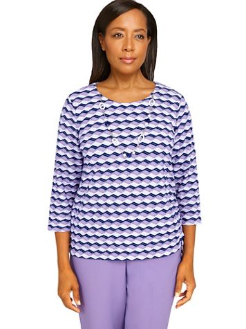 Alfred Dunner® Picture Perfect Ombre Space Dye Top - Image 2 of 2
