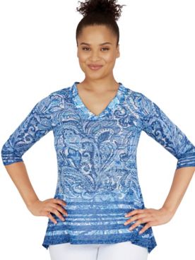 Ruby Rd® Must Have 2 Paisley Burnout Top