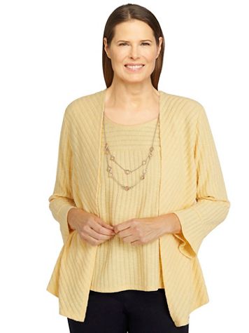 Alfred Dunner® Bright Idea Two-For-One Top - Image 2 of 2