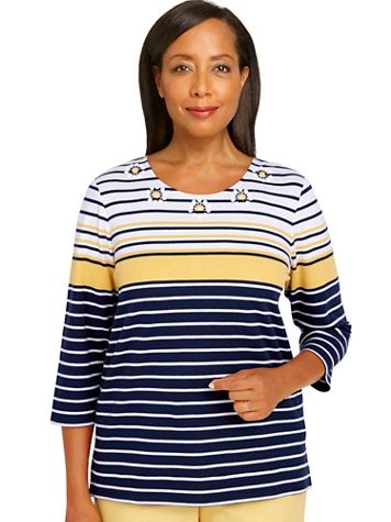 Alfred Dunner® Bright Idea Floral Beaded Knit Top - Image 1 of 1