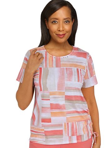 Alfred Dunner® Key Largo Patchwork Print Knit Top - Image 1 of 1
