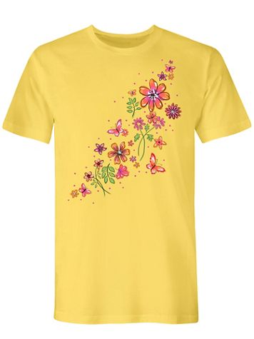 Bright Floral Graphic Tee - Image 2 of 2