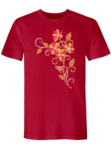 Mosaic Flowers Graphic Tee - Image 2 of 2
