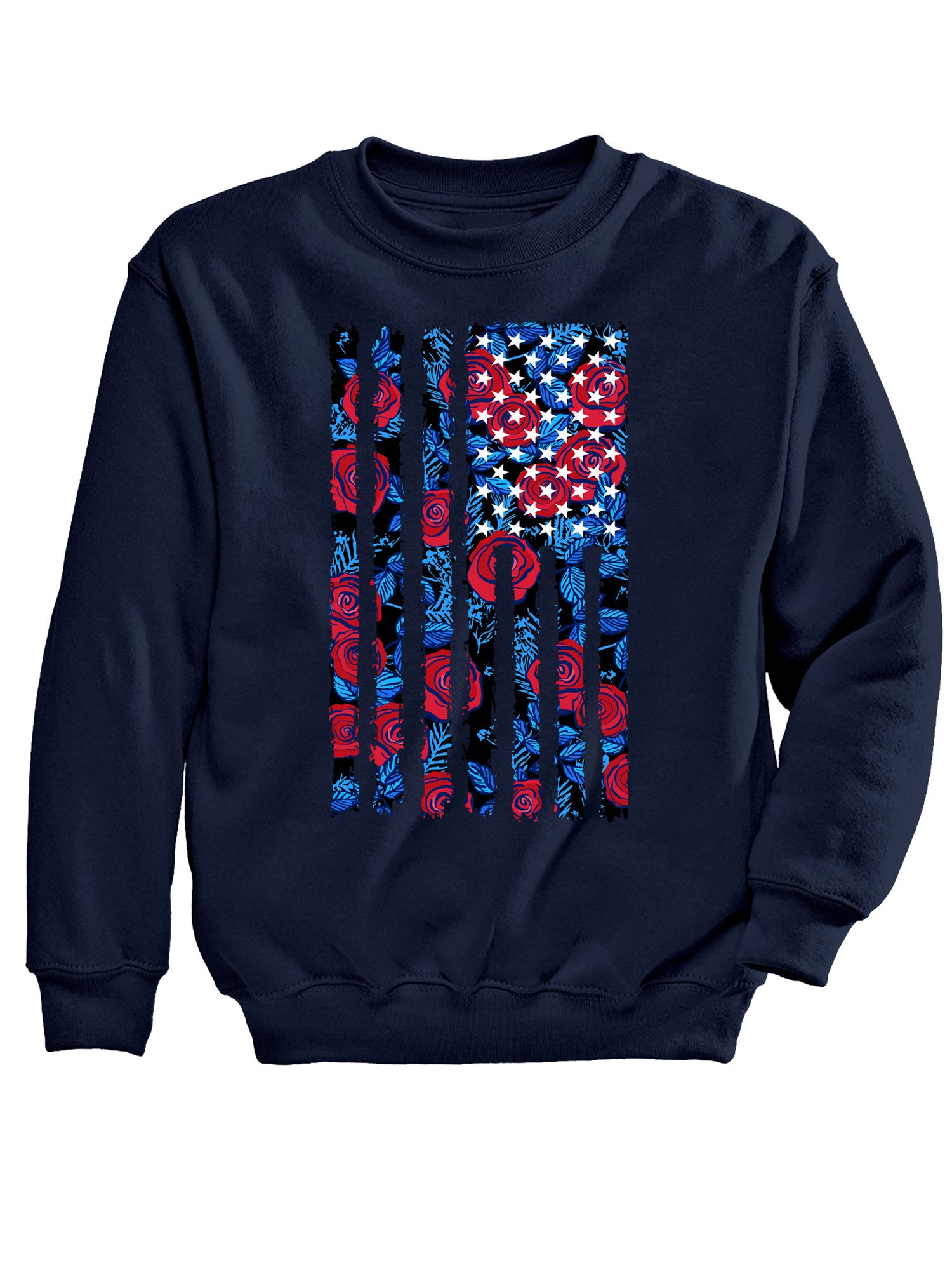 Flag Floral Graphic Sweatshirt