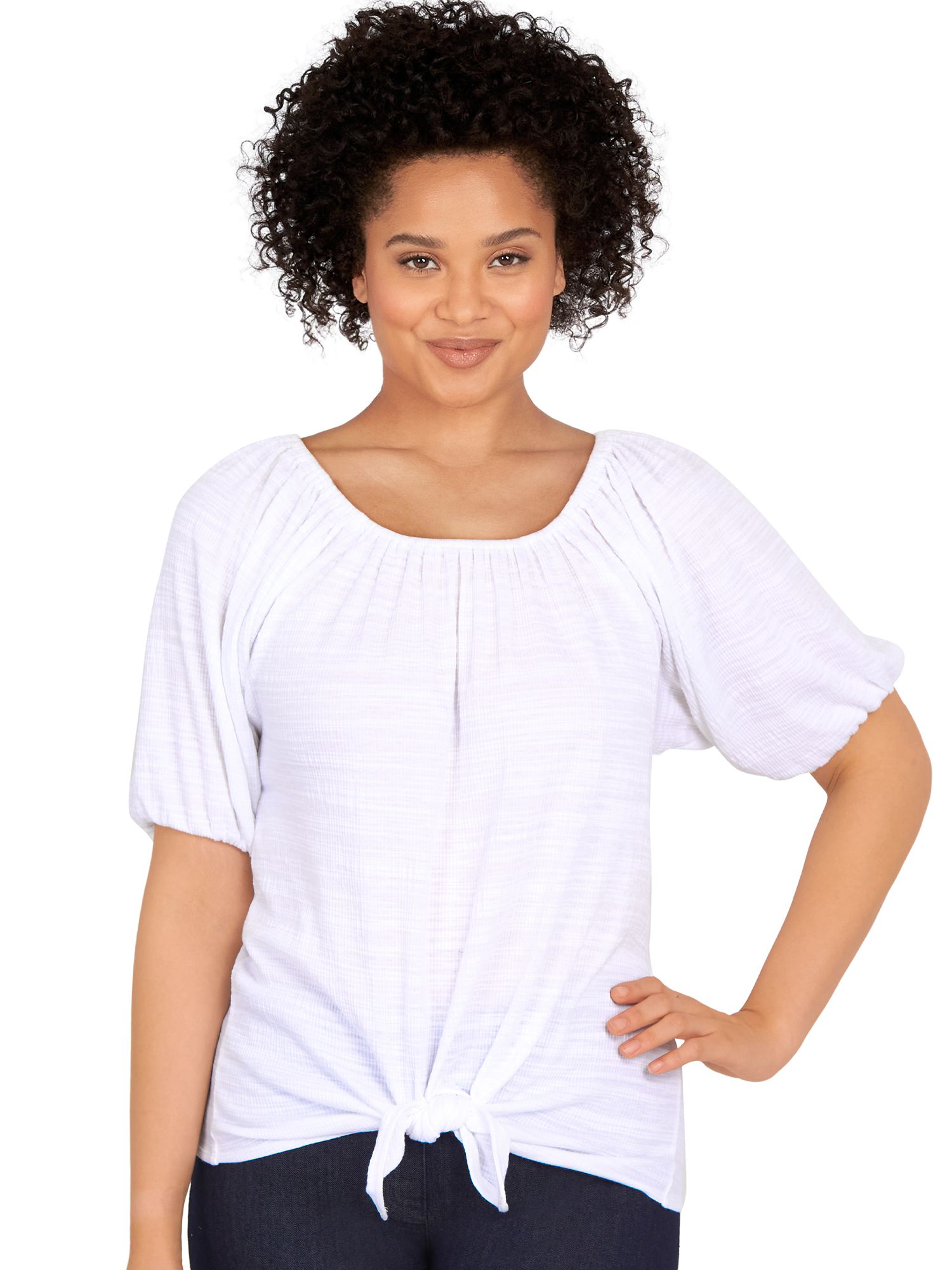 Ruby Rd® Botanical Garden Texture Tie Top