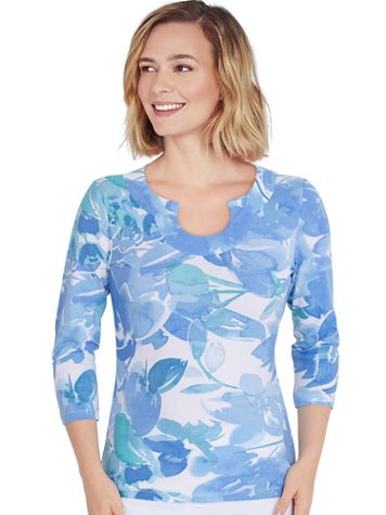 Ruby Rd® Botanical Garden Watercolor Top - Image 2 of 2