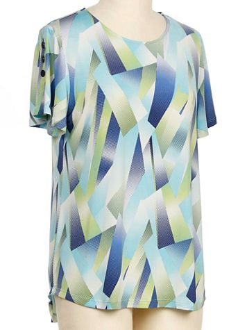 N Touch Radiate Short Sleeve Print Top - Image 1 of 1