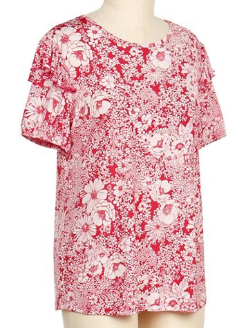 Links Glory Days Short Sleeve Print Floral Top - Image 2 of 2