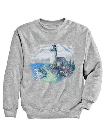 Summer Lighthouse Graphic Sweatshirt - Image 2 of 2