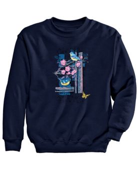 Birds and Blooms Graphic Sweatshirt