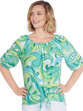 Ruby Rd® Isle Verde Paradise Dot Top - Image 2 of 2