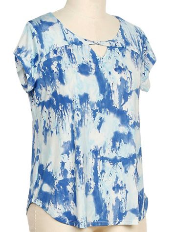 Southern Lady Cap Sleeve Leza Print Top - Image 2 of 2