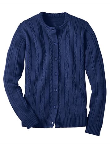 Haband Women’s Classic Cable Cardigan - Image 1 of 5