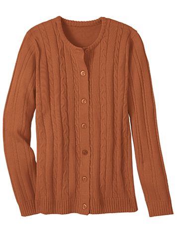 Haband Women’s Classic Cable Cardigan - Image 1 of 8