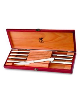 J.A. Henckels International 8pc  Steak Knife Set w/ Wood Gift Box