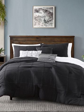 Femi 6pc Enzyme Washed Embroidered Comforter Set - Image 1 of 7