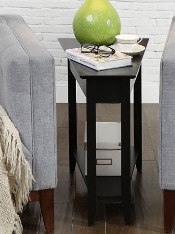 American Heritage Wedge End Table with Shelf - Image 1 of 9