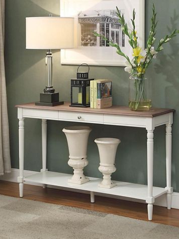 French Country 1 Drawer Console Table with Shelf - Image 1 of 2