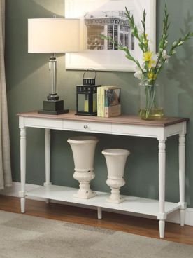 French Country Console Table with Shelf