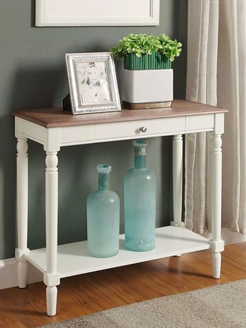 French Country 1 Drawer Hall Table with Shelf - Image 1 of 4