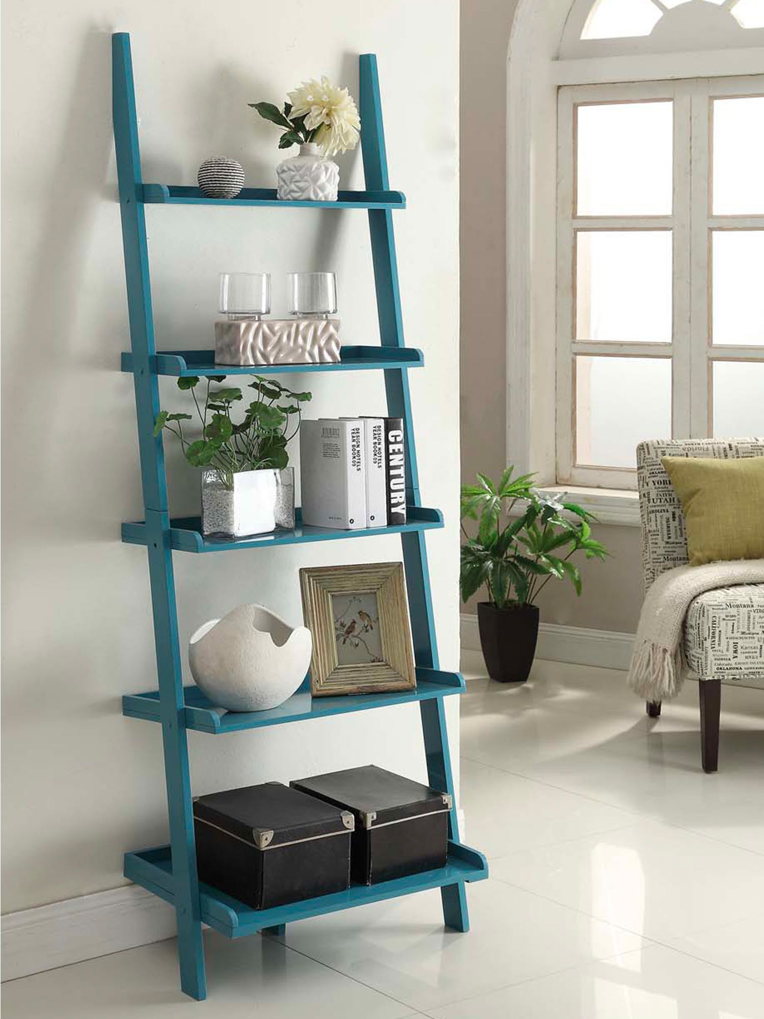 French Country Bookshelf Ladder