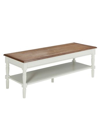 French Country Coffee Table with Shelf - Image 2 of 2