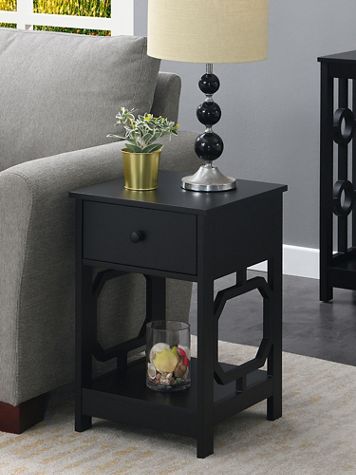 Omega 1 Drawer End Table with Shelf - Image 1 of 4