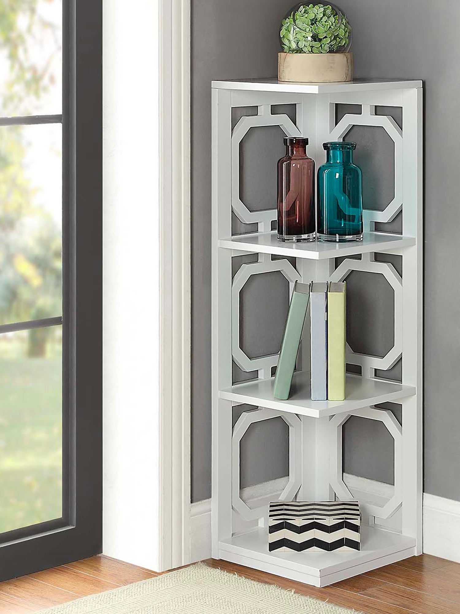 Omega 3 Tier Corner Bookcase