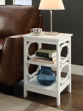 Omega End Table with Shelves