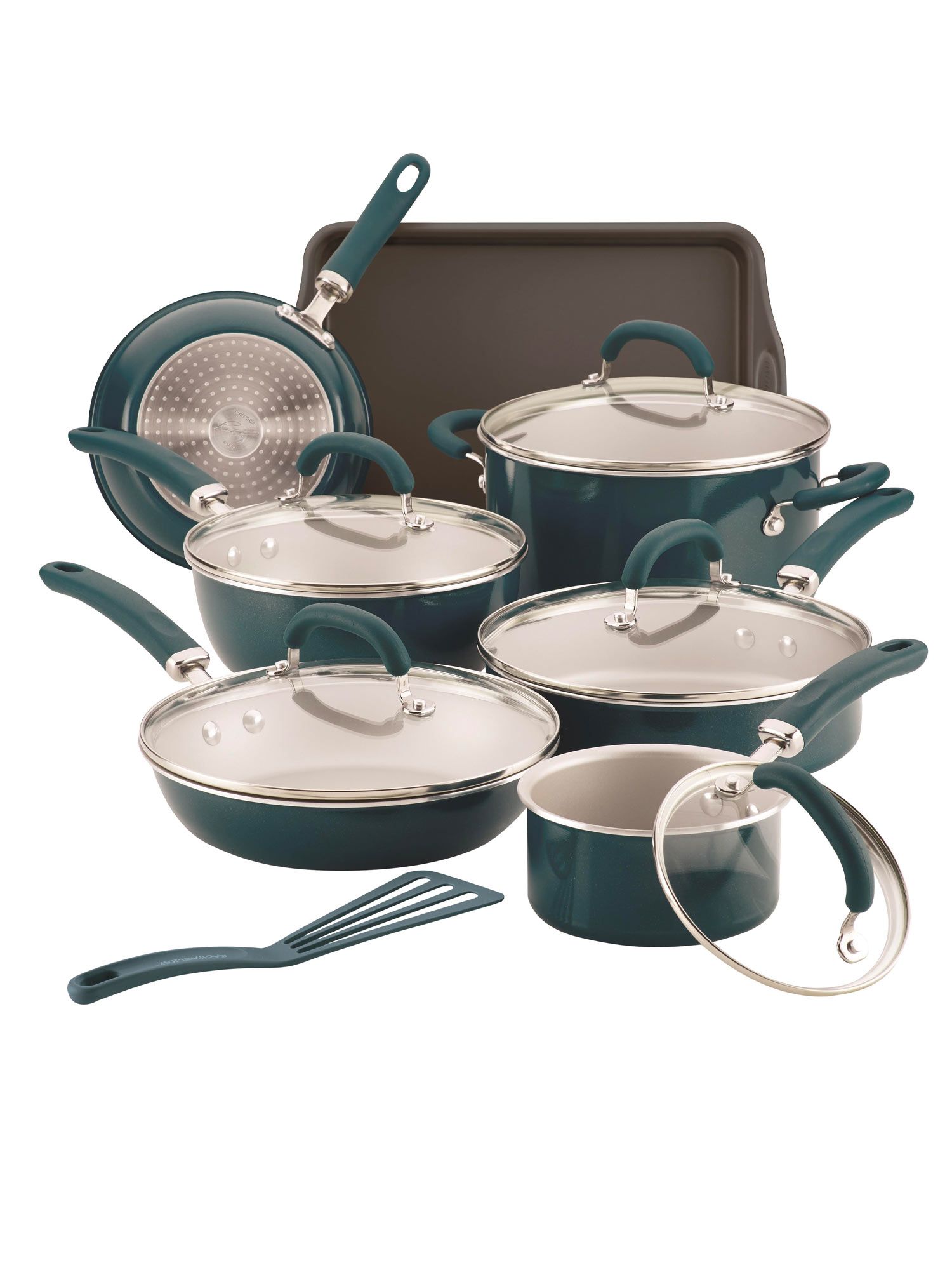 Rachael Ray Create Delicious 13pc Enameled Aluminum Cookware   