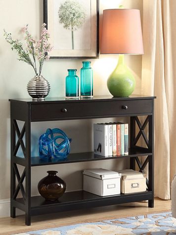 Oxford 1 Drawer Console Table with Shelves - Image 1 of 13